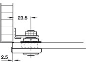 Glass Door Cyl Lever Lock A H1 PNP