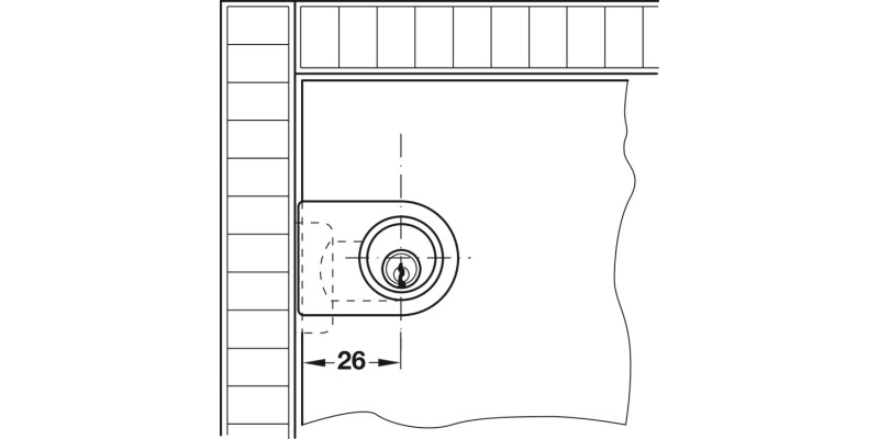 Glass Door Cyl Lever Lock A H1 PNP