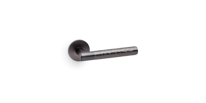 Alexander and Wilks Spitfire Hammered Lever on Round Rose - Pair.
