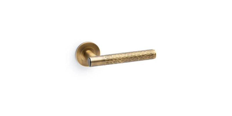 Alexander and Wilks Spitfire Hammered Lever on Round Rose - Pair.