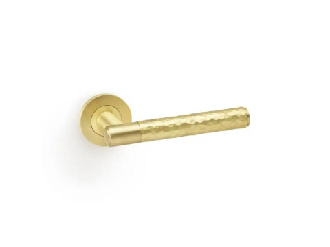 Alexander and Wilks Spitfire Hammered Lever on Round Rose - Pair.