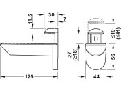 Kaiman Shelf Support 7-41mm ZA/Pl M. Blk