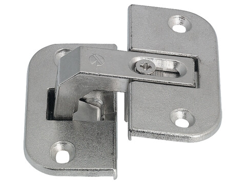 Pie-Cut Corner Hinge, 78deg, Zinc Die-Cast