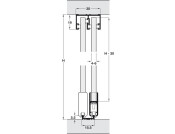 Hafele Display Gls Sld Dr 2Dr 4mm 1.2m