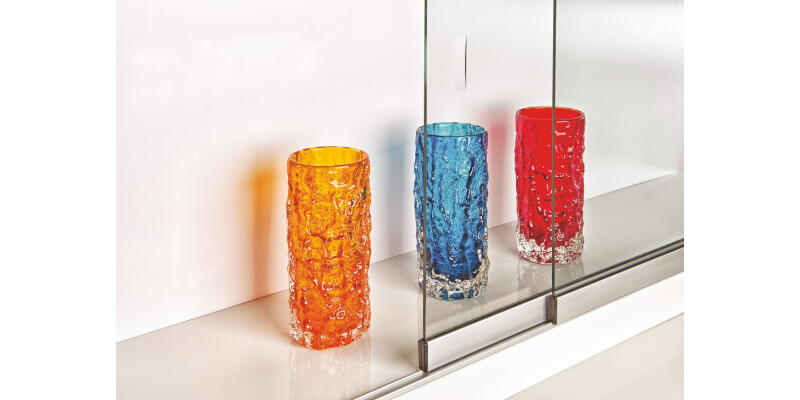 Complete Set, Including Lock, for Sliding Glass Cabinet Doors, H&auml;fele Display