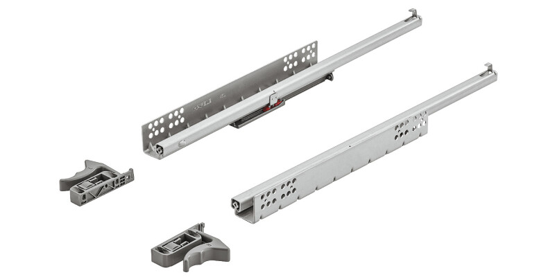Concealed Drawer Runners, Single Extension, Synchronised, Load Capacity 25 kg, M