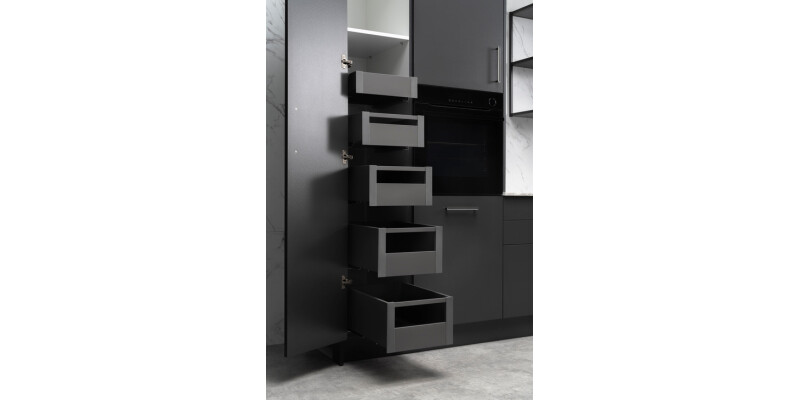 Front Bracket Set, Drawer Side Height 84 mm, H&auml;fele Matrix Box S Slim