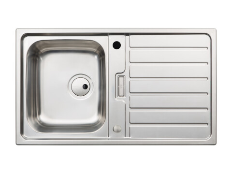 Sink, 1.0 Bowl, Stainless Steel, Abode Neron