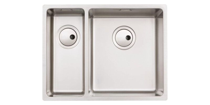 Sink, 1.5 Bowl, Stainless Steel, Abode Matrix R15