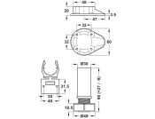 Plinth Feet Set 100mm SF Pl Blk x4