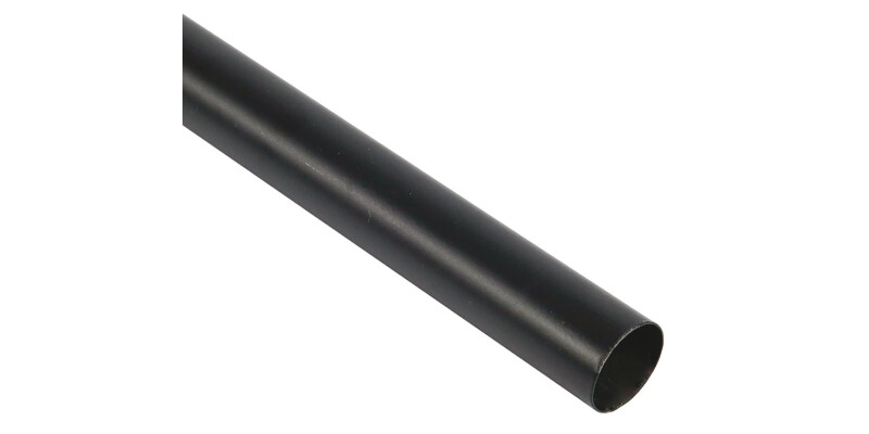W/Robe Rail 0.6x25x25x2438mm St M.Blk