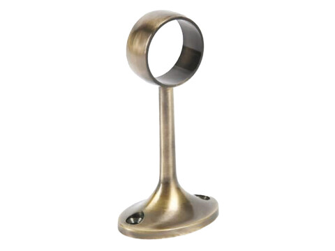 Rail Centre Support, for use with Round Wardrobe Rails, Zinc Alloy