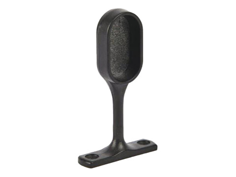 Rail End Support, for use with Oval Wardrobe Rails, Zinc Alloy