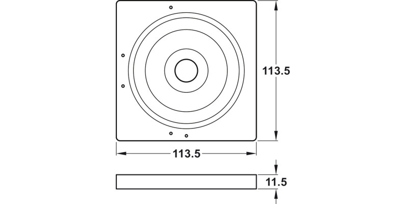 Zuma Smart Bezel w Alexa Sqr Pl Wht