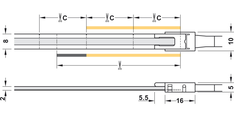 Loox5 LED3107 8mm COB 50M 24V/9.6W 27-50