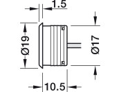 Loox5 Mod Dimmer Touch Rnd 2.0m 12V Chr