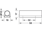 Loox Housing Swt 58x17x16mm Pl Wht