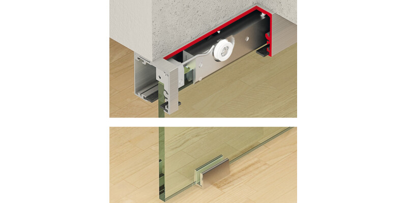 Fitting Set, for Sliding Glass Interior Doors, Slido D-Line12