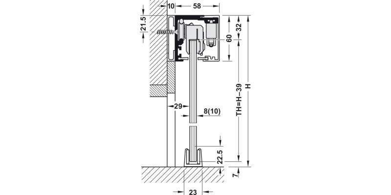 Slido D-Li12 120F FitSet 1Dr w SC Gls