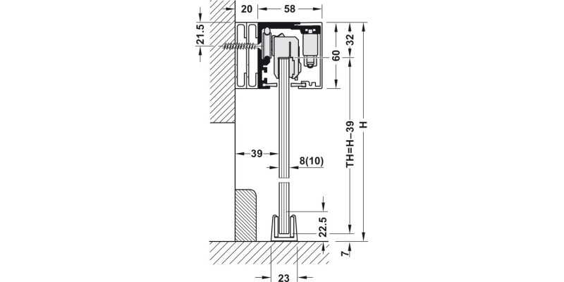 Slido D-Li12 120F FitSet 1Dr w SC Gls