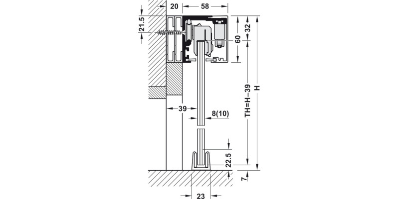 Slido D-Li12 120F FitSet 1Dr w SC Gls
