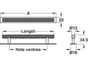 Langham Pull Hdl+Plt Brs Sat 320mm cc