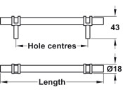 Barchester Pull Hdl Dbl Iron AB 160mm cc