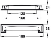 Palladium Cup Hdl ZA Gld Chpg 160mm cc