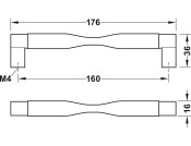 Omnia Pull Hdl ZA Brush Brass 160mm cc