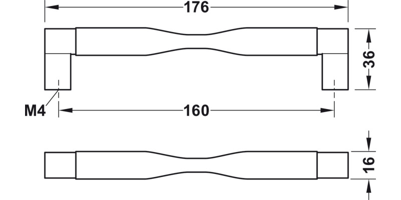 Omnia Pull Hdl ZA Brass Ant 160mm cc