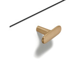 Pebble Knob ZA Bru Gld Col 46x31mm