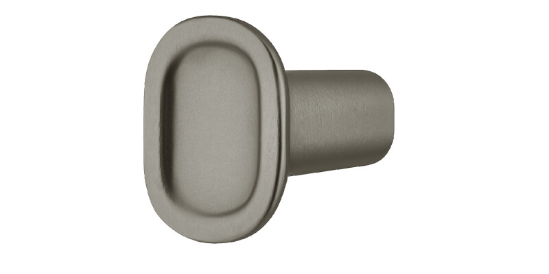 Knob, Zinc Alloy, H&auml;fele Design, 24 x 19 mm, Concavo