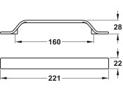 Belt Pull Hdl ZA Forest Grn 160mm cc