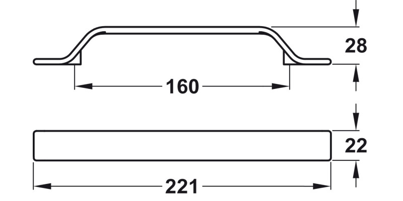 Belt Pull Hdl ZA Volcano Red 160mm cc
