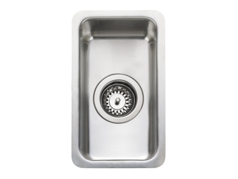 Sink, 0.5 Bowl, Stainless Steel, Rangemaster Quad