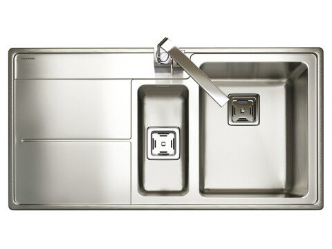 Sink, 1.5 Bowl, Stainless Steel, Rangemaster Arlington