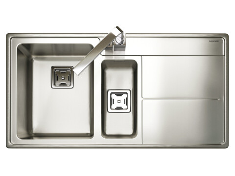 Sink, 1.5 Bowl, Stainless Steel, Rangemaster Arlington