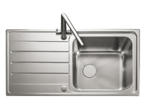 Sink, 1.0 Bowl, Stainless Steel, Rangemaster Oakland