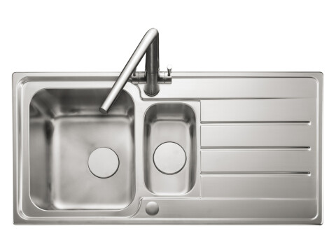 Sink, 1.5 Bowl, Stainless Steel, Rangemaster Oakland