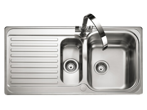 Sink, 1.5 Bowl, Stainless Steel, Rangemaster Sedona