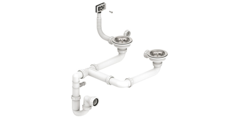 Double Waste and Overflow Set, Leisure WAST03