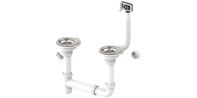 Double Waste and Overflow Set, Leisure WAST04