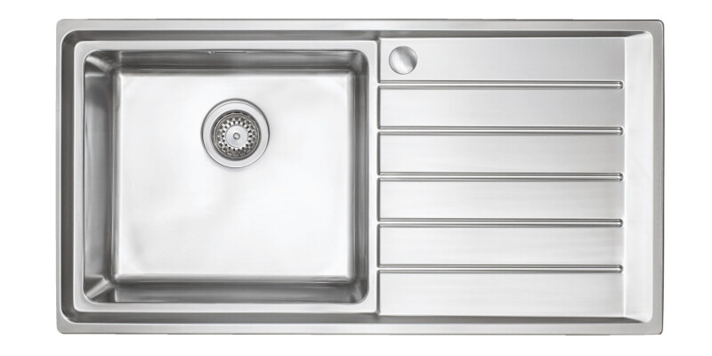 Sink, 1.0 Bowl with Drainer, Stainless Steel, H&auml;fele Veneto