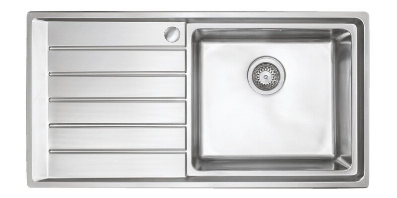Sink, 1.0 Bowl with Drainer, Stainless Steel, H&auml;fele Veneto