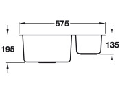 Murano 575x440mm 1.5B RH HB Sink 304 SSS