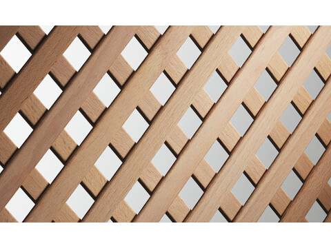 Decorative Grill, 1200 x 600 mm, 4 mm Thick, Wood