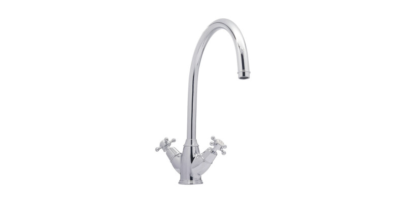 Mixer Tap, Dual Lever, with Crosshead Handles, C-spout, Bidbury & Co. Yorkley
