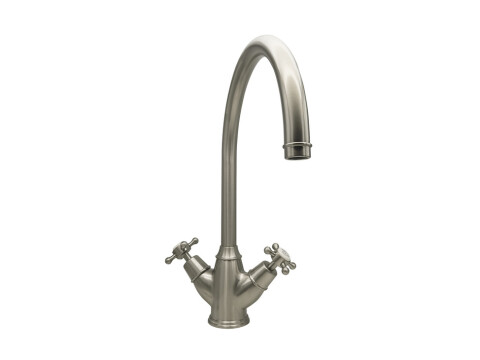 Mixer Tap, Dual Lever, with Crosshead Handles, C-spout, Bidbury & Co. Yorkley