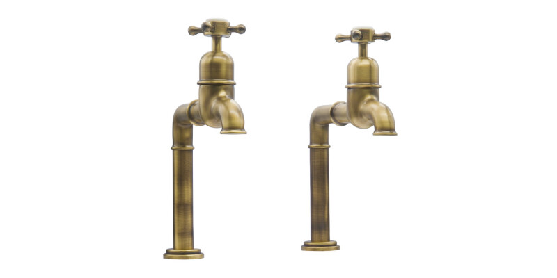 Bibcock Taps, with Crosshead Handles, Bidbury & Co. Caswell
