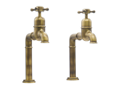 Bibcock Taps, with Crosshead Handles, Bidbury & Co. Caswell